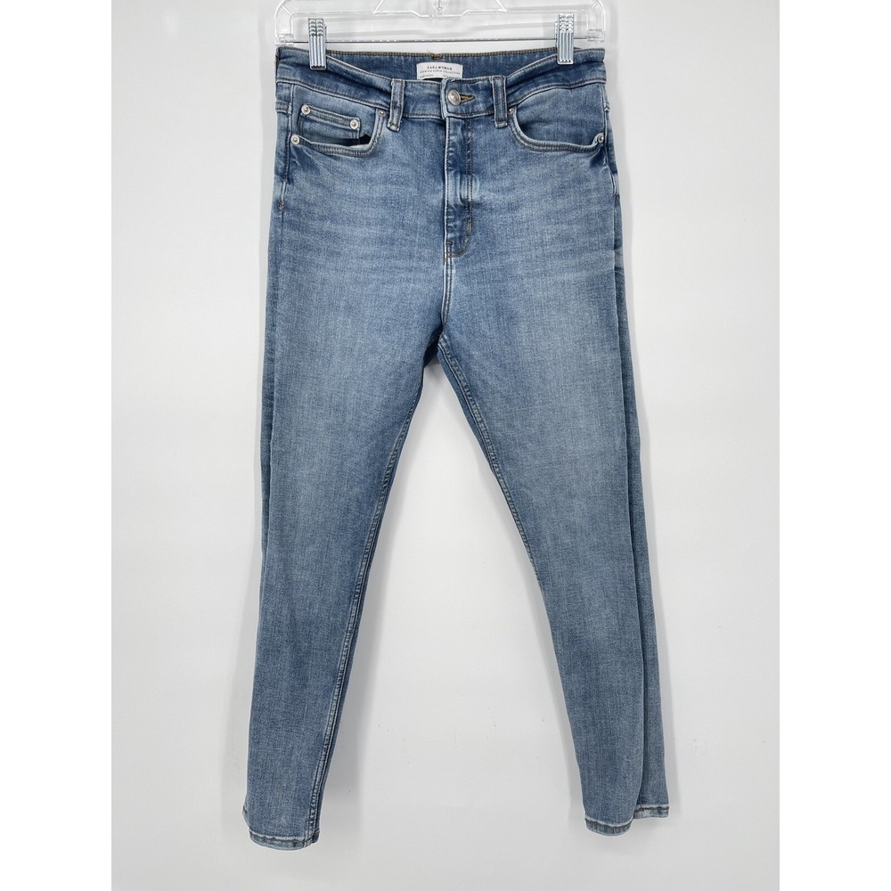 Zara 6 Premium Denim‎ Skinny Jeans Womens Blue High Rise Medium Wash Stretch